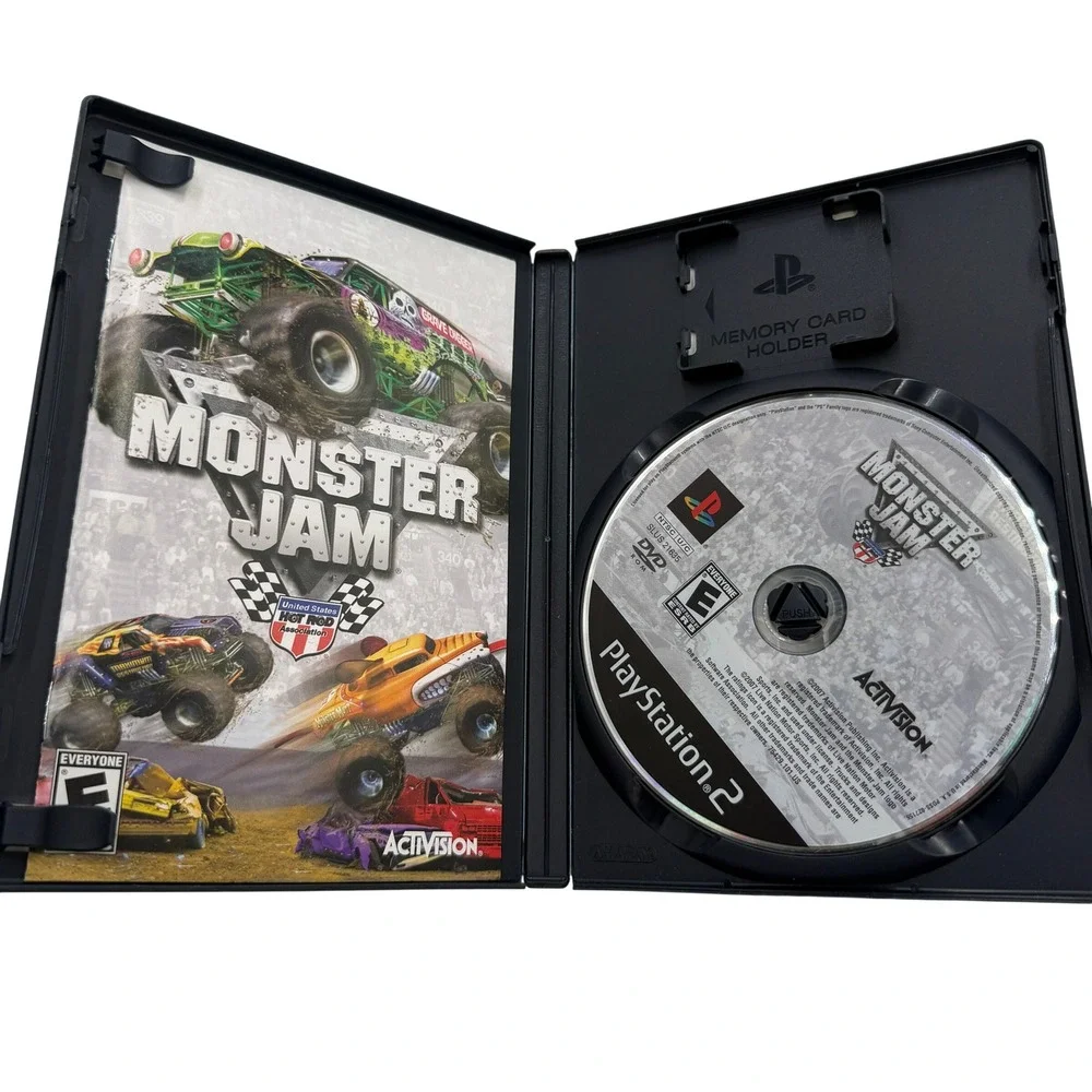 Sony PlayStation 2 Video Game Lot Smugglers Run 2 Monster Jam PS2 Black